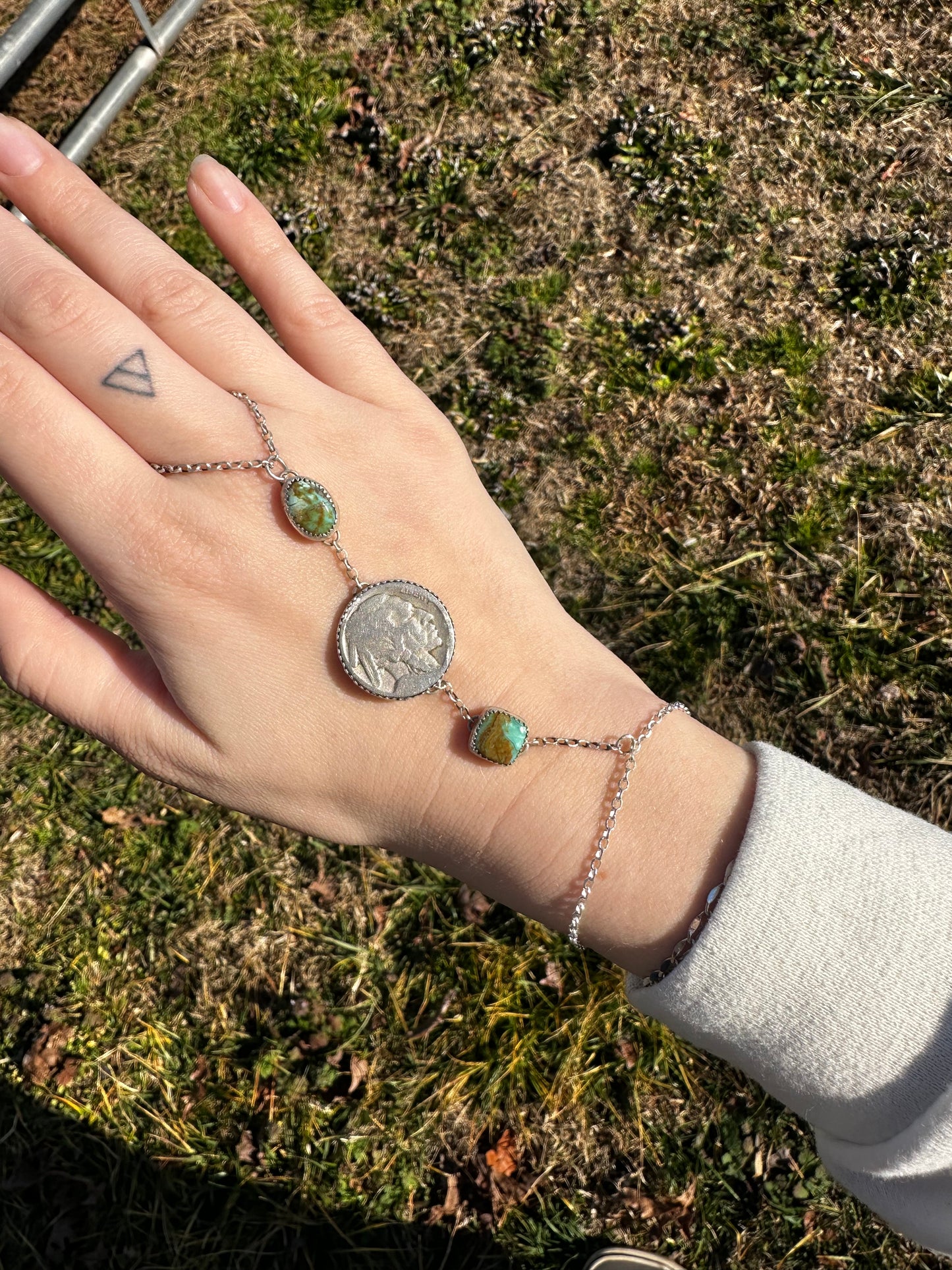 Pilot Mountain Turquoise Hand Chain