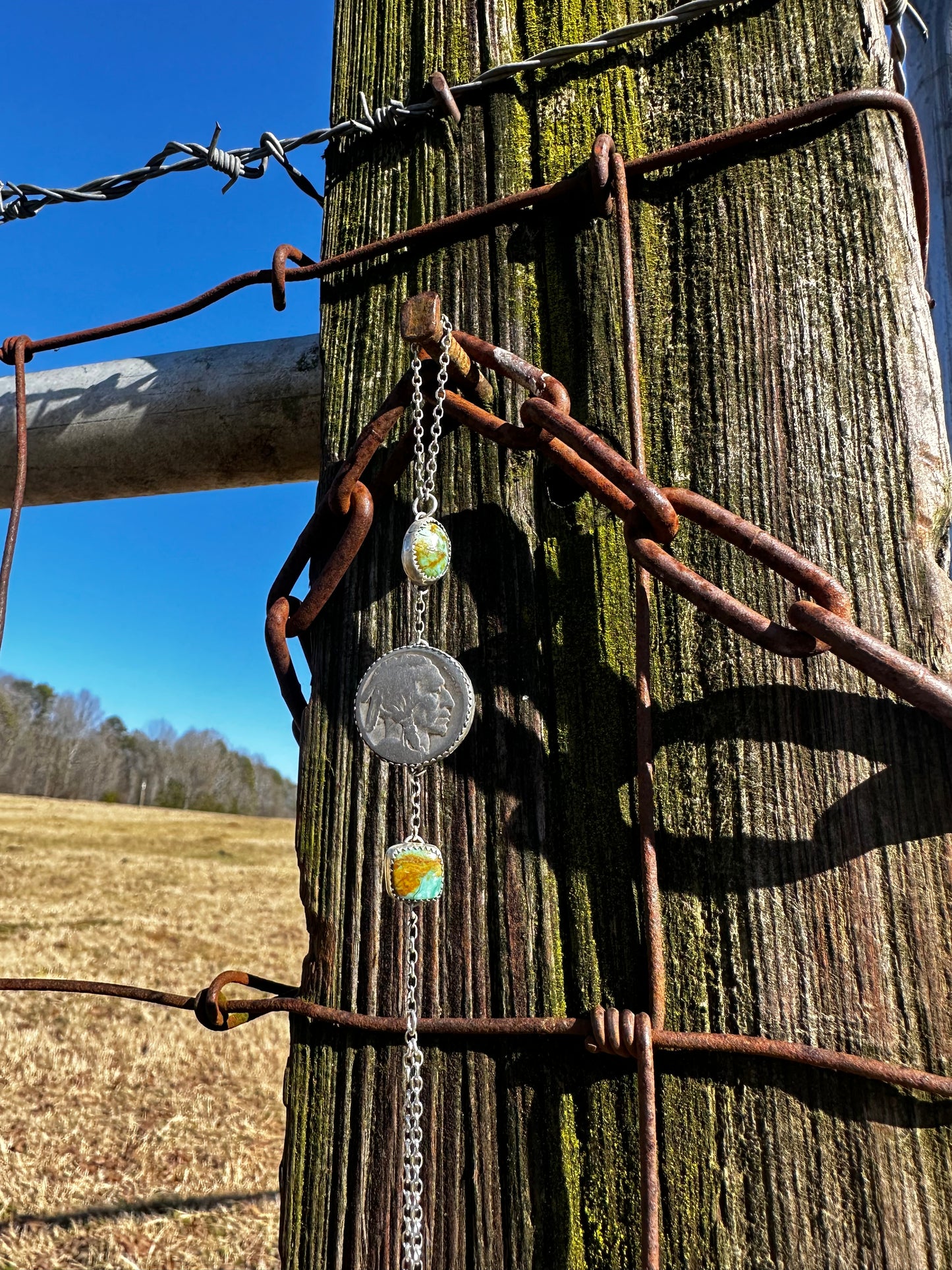 Pilot Mountain Turquoise Hand Chain