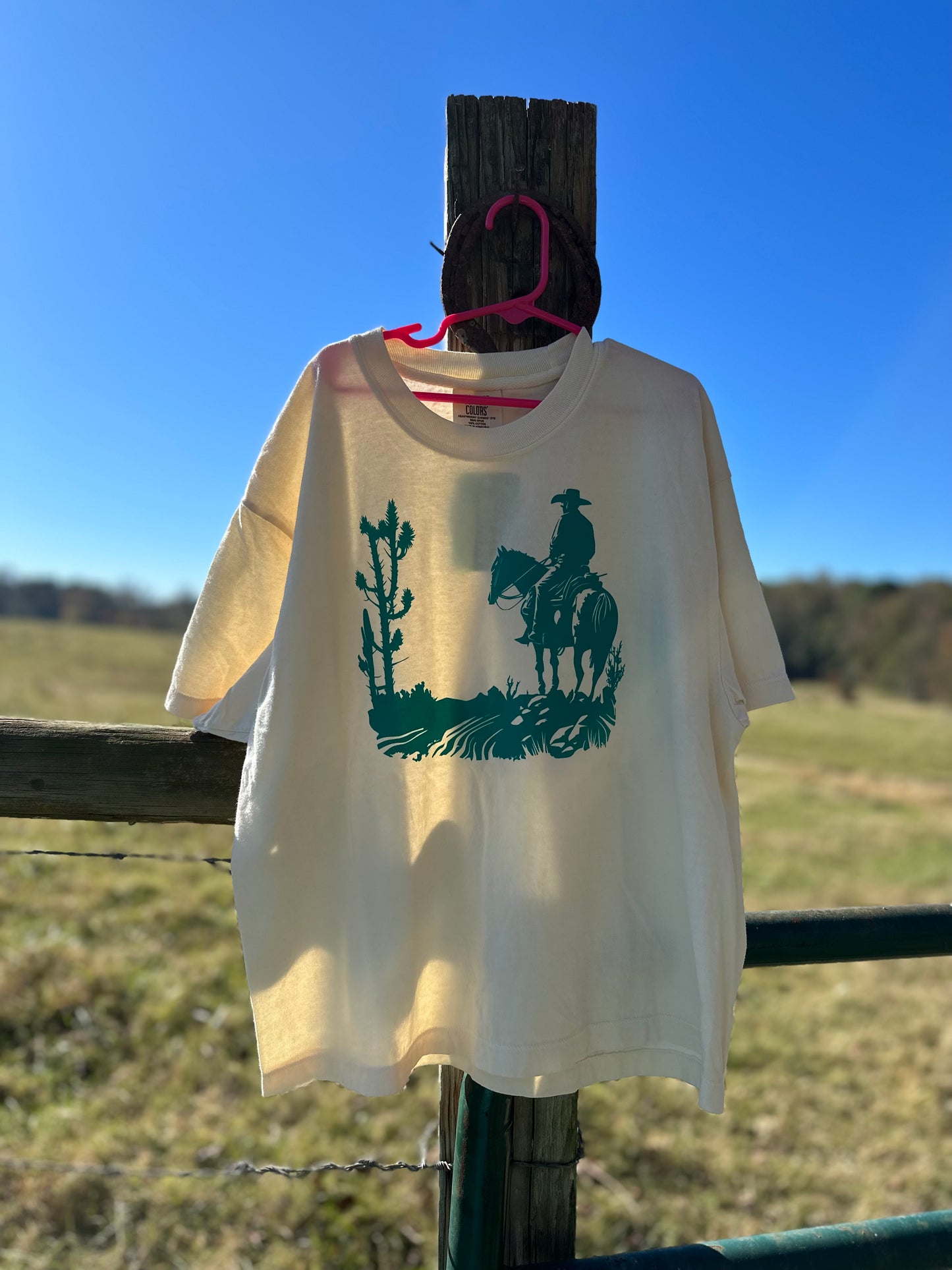 Teal cowboy CC Shirt