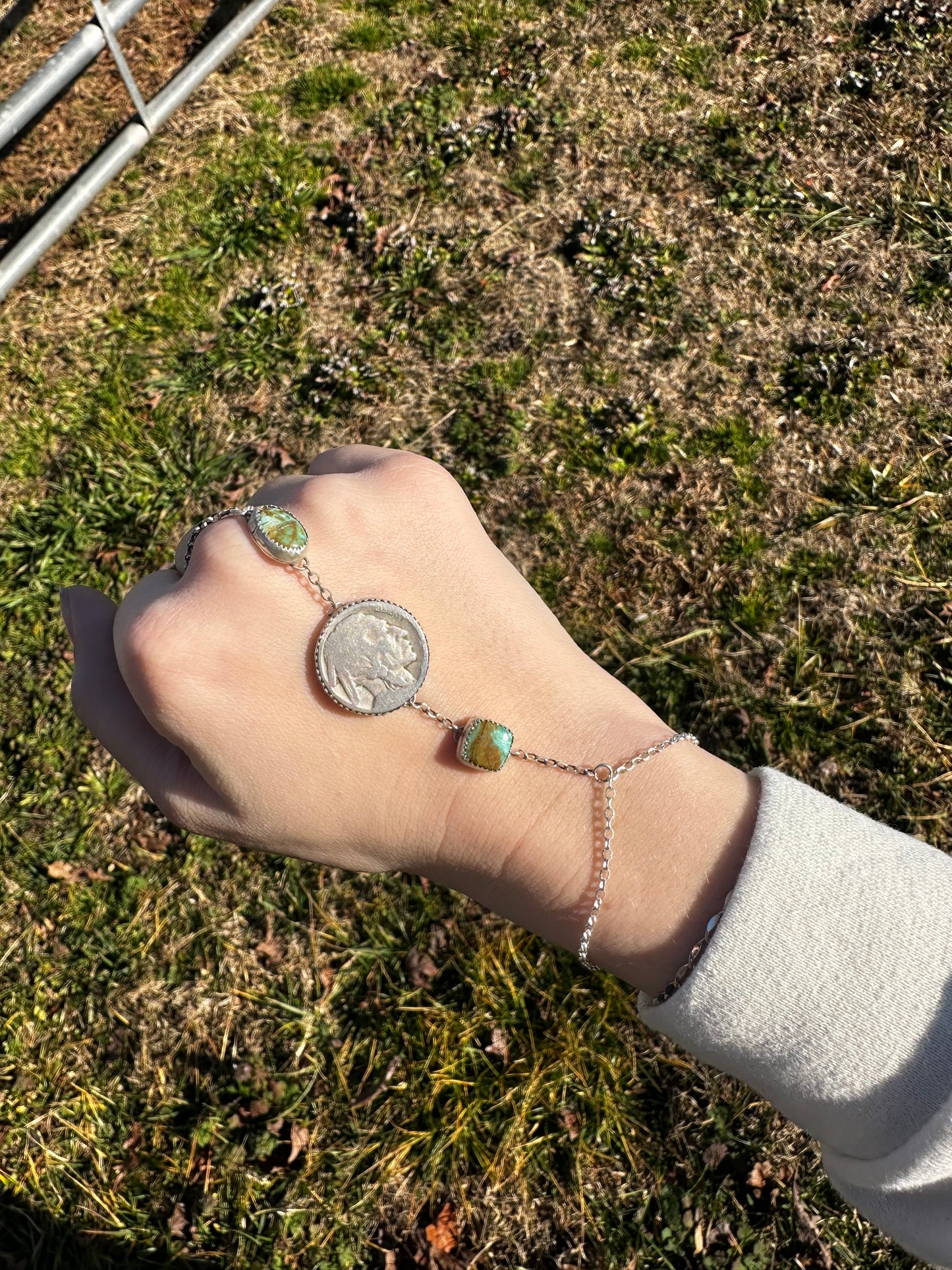 Pilot Mountain Turquoise Hand Chain